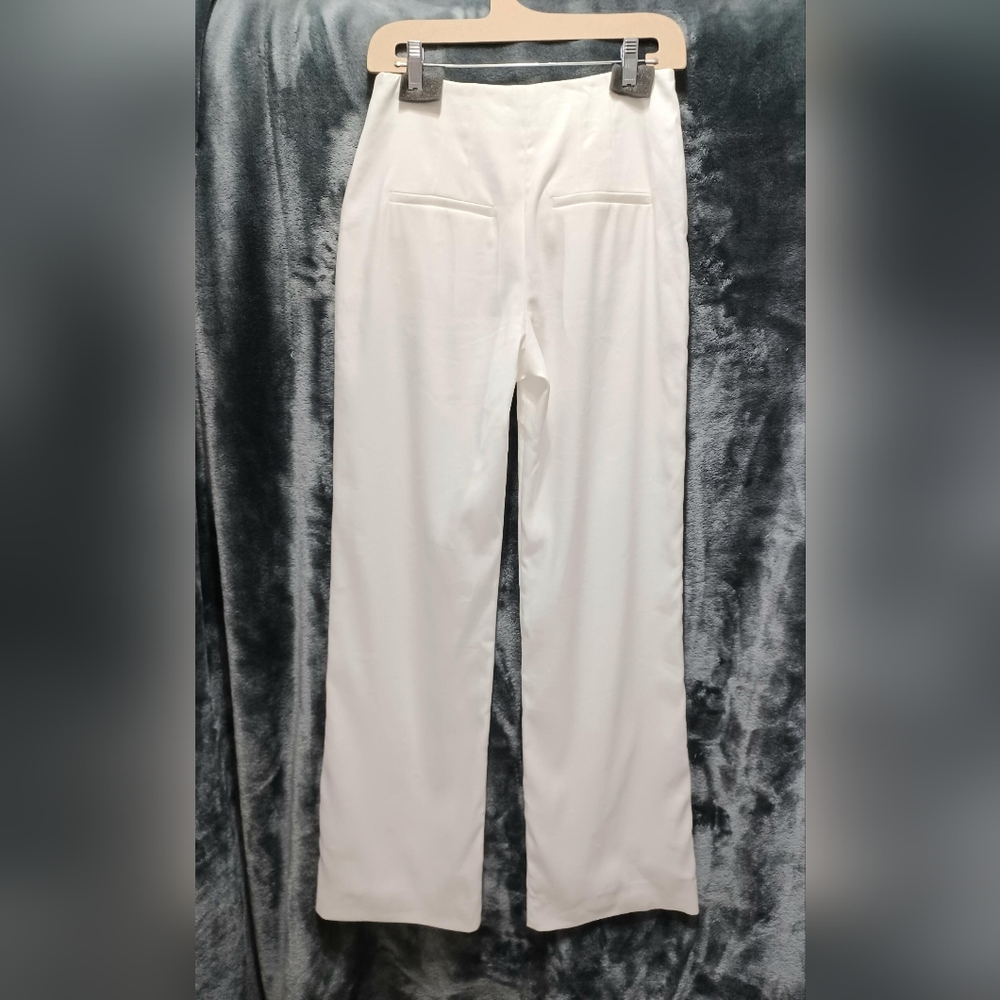 NWT Veronica Beard Jude Linen Wide-Leg Pant | High-Rise Pant Size 6 In Off-White - Picture 7 of 14
